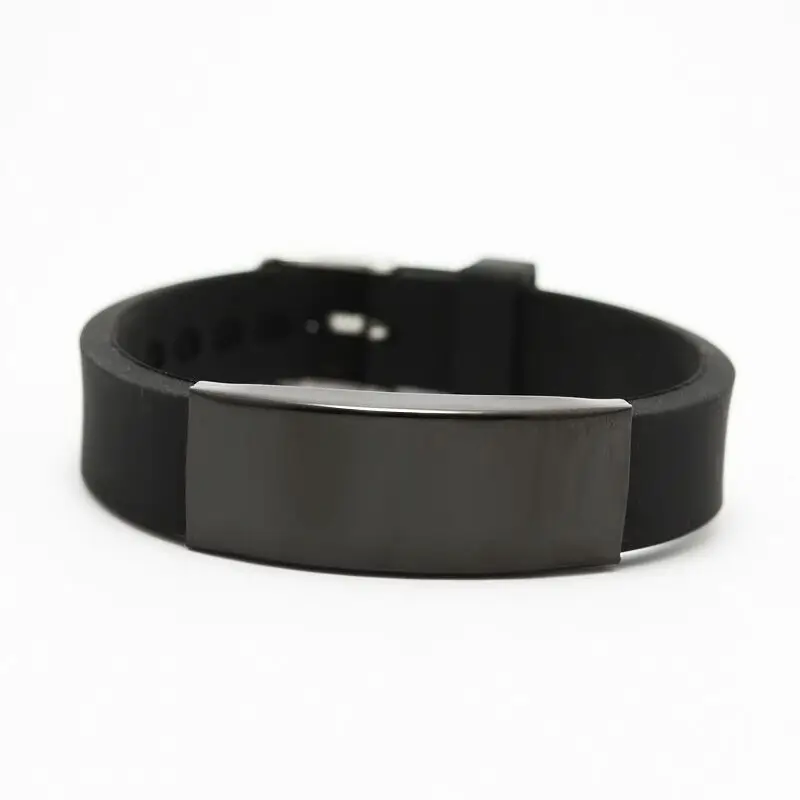 Power Energy браслеты модные черные силиконовые панк ювелирные изделия мужской