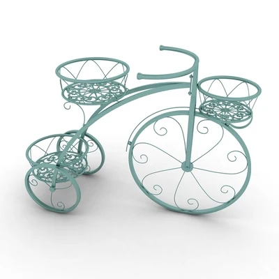 

European style wrought iron bicycle flower stand Bicycle Indoor floor flower pot stand Hanging basket Cycling lovers.