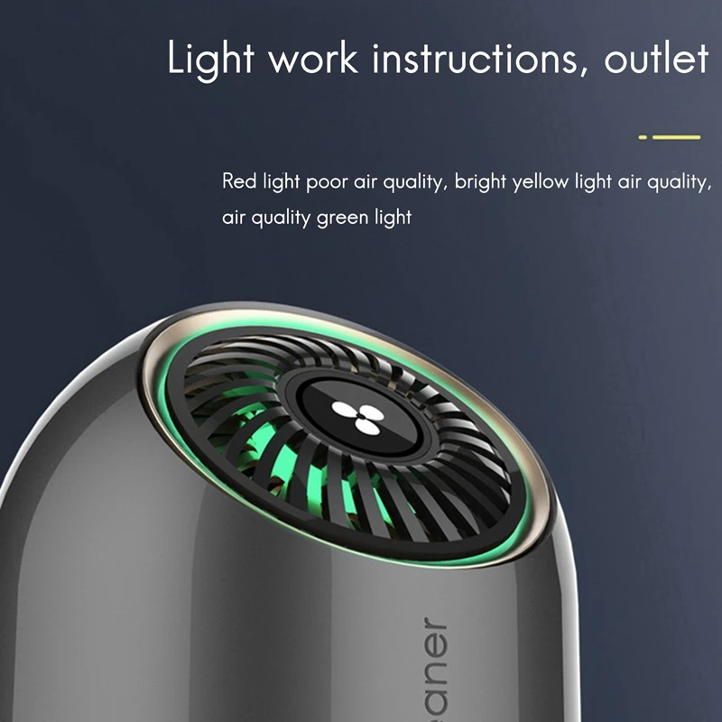 

Mini HEPA Air Purifier with Filtration Air Cleaner for Car & Office, Eliminates Smoke, Dust,Pet Dander, Low Noise