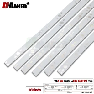 Светодиодная печатная плата L: алюминиевая пластина 34-990 мм 135 Вт Высокая мощность светодиодный s установить светодиодную светильник радиатор Гидропоника; Аквариум трубсветильник для выращивания света DIY