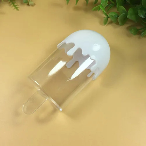 White 50pcs Счастливый обезьяна 50 шт./упак. 60 мл мороженое Slime контейнеры Пластик милый розовый прозрачный Slime коробка - Цвет: White 50pcs