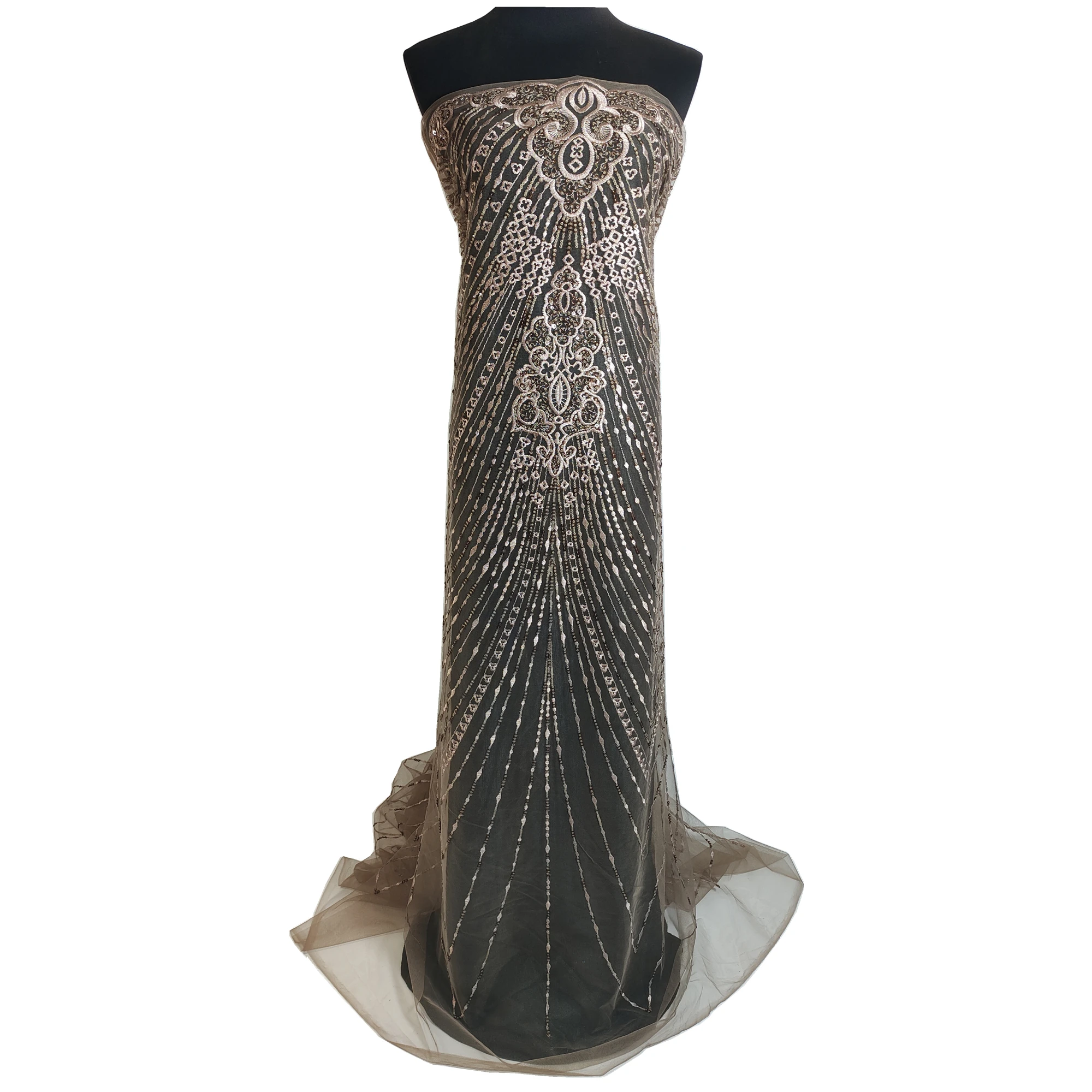 

Diamond Sequins African Nigerian Tulle Lace Net Sequins Fabrics Wedding Event Dresses