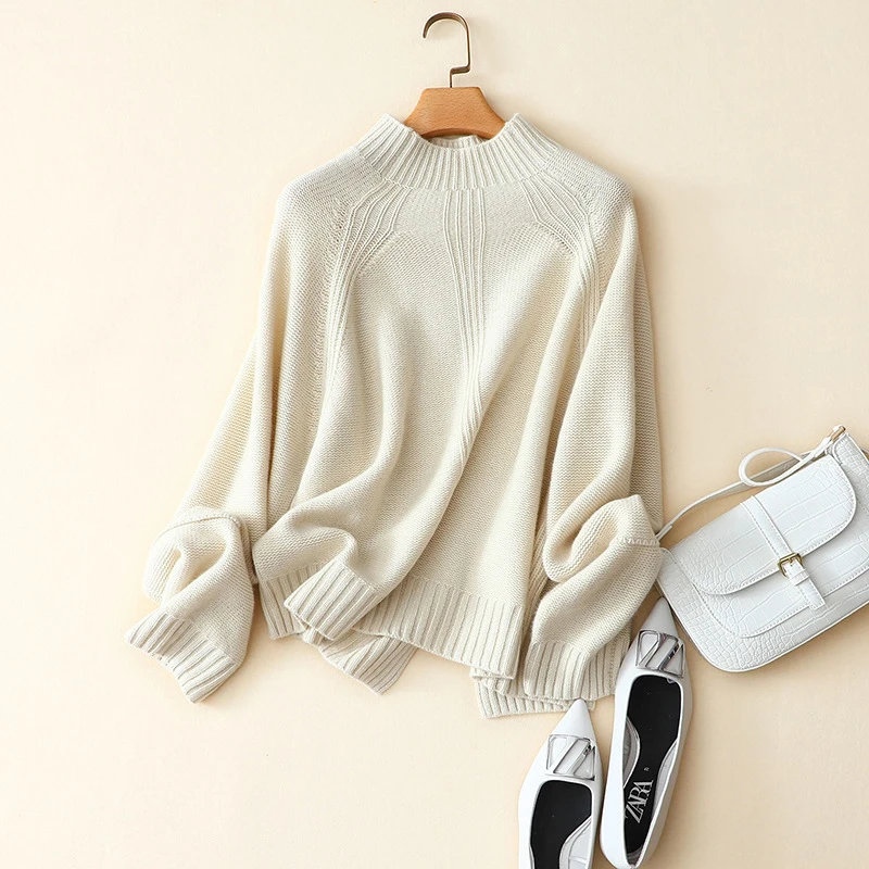 100% кашемировый большой женский свитер водолазка| |