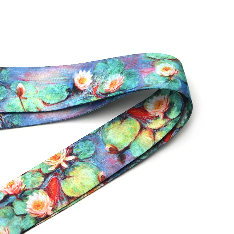 CA252 Lanyards Клода монета лотоса для ключей ID Card Pass мобильный телефон USB держатель