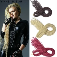 yinmei baibian 28 curly zizi braids crochet hair bundles synthetic box braids hair colored blonde black brown hair extensions