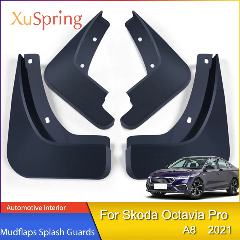 

Car Mudflaps Splash Guards Front Rear Mudguards Fenders Accessories Styling 4Pcs/Set For Skoda Octavia Pro A8 2021