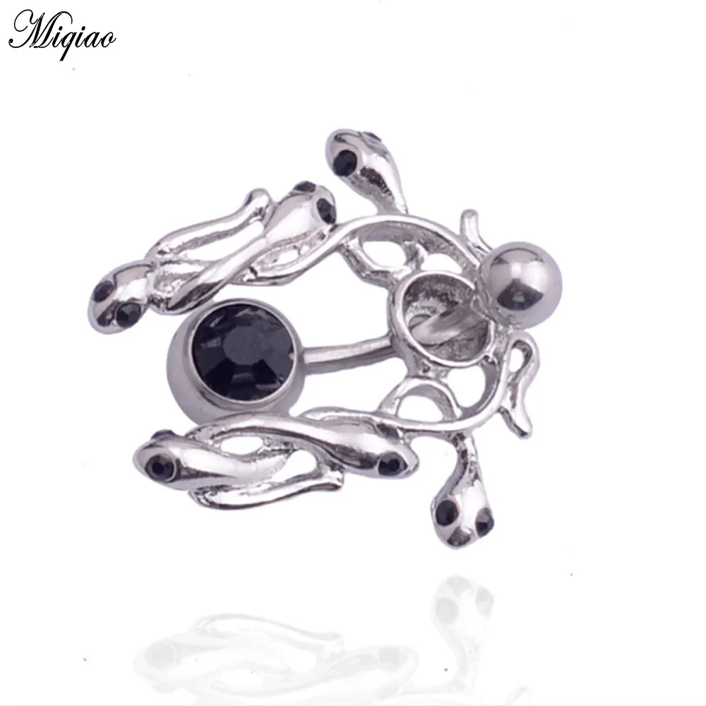 

Miqiao 1 Pcs Winding Snake Animal Belly Button Ring Umbilical Nail Alternative Piercing Jewelry