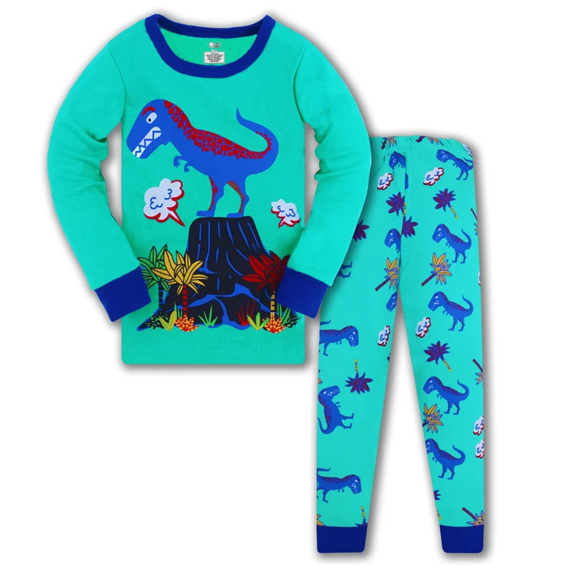 

New Arrival Dinosaurs Long Sleeve Pyjamas Cotton Boys Clothing Sets for Home Wear Toddler Sleepwear Kids Pyjamas
