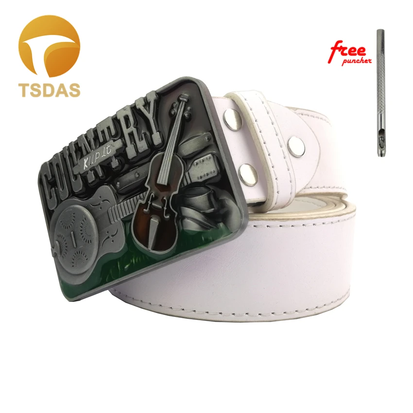 Металлический ремень с пряжкой для музыки кантри модные пряжки гитары широкий 4