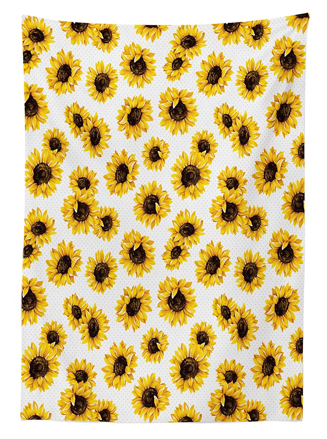 Подсолнух Декоративная скатерть цветы на Polkadot женственный Свежий сад осеннее