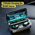 Беспроводные наушники TWS Bluetooth 5,0 наушники 2200 мАч Зарядное устройство спортивная водонепроницаемая гарнитура музыкальные наушники с микрофоном