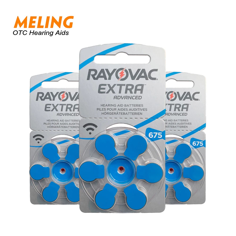 

60 PCS Rayovac Extra Performance Hearing Aid Batteries 675 675A A675 PR41 .Free Shipping Zinc Air Hearing Aid Battery