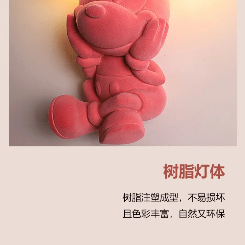 Мультяшный Микки Минни детская комната настенный светильник G4 лампа из