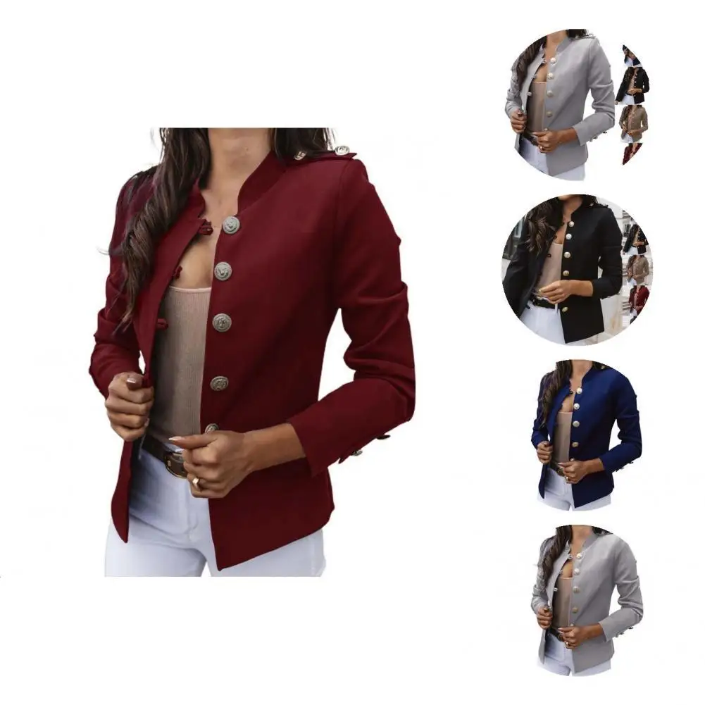

Office Lady Blazer Solid Color Blazer Pure Color All Match Blazer