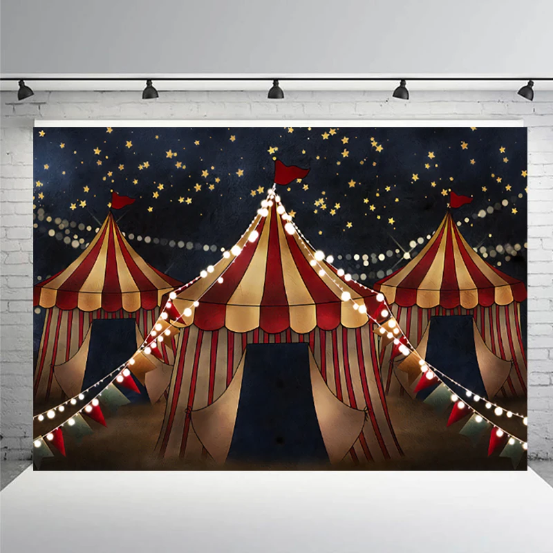 

Circus Performance Party background Newborn Baby Shower 1st Birthday Event Backdrop Photography Background Studio Photo Props