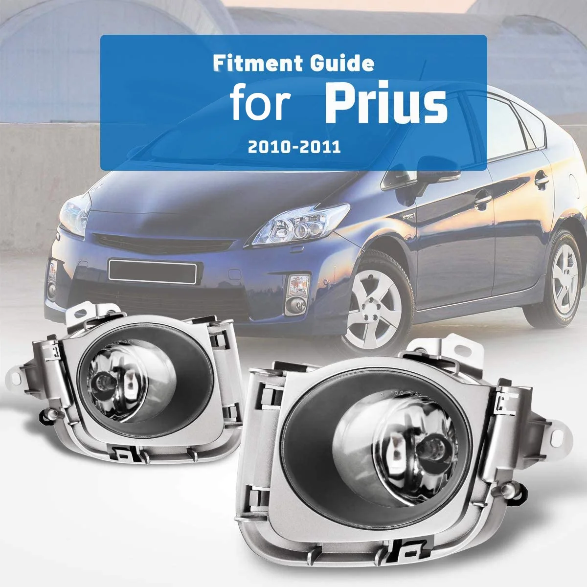 

Car Front Bumper Driving Fog Light Lamp Assembly with Bezel +Switch Wiring Harness for 2010-2012 Toyota Prius