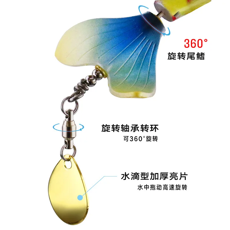 Вращающийся пропеллер 16 5 г/6 см трактор плавающие рыболовные приманки блесна