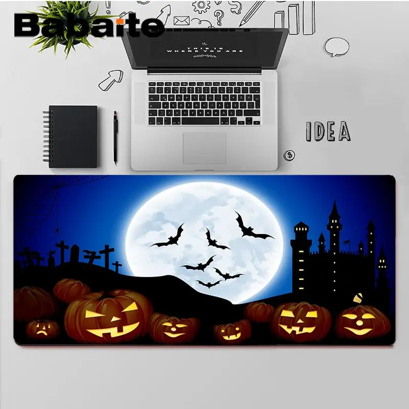 

Babaite Top Quality Halloween Gamer Speed Mice Retail Small Rubber Mousepad Free Shipping Large Mouse Pad Keyboards Mat