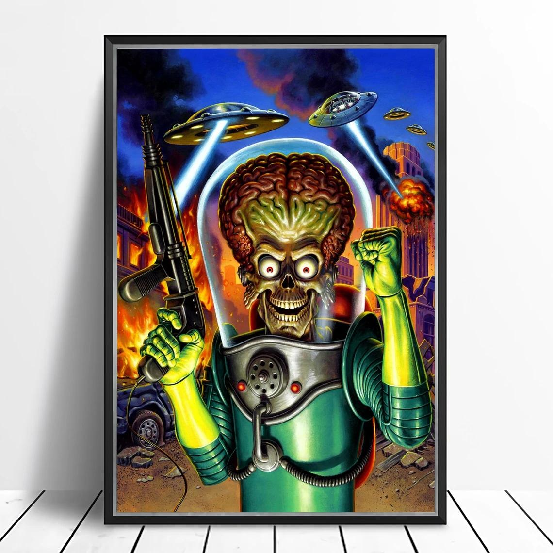 Атаки на Марса! (1996) плакат из комиксов научной фантастики фильм Тим Бёртон