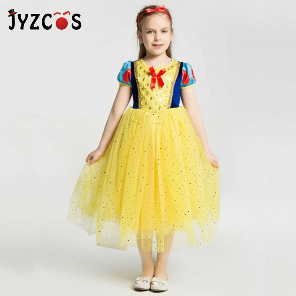 

JYZCOS, детское платье Белоснежки для девочек, платье принцессы для выпускного вечера, детский костюм Пурим, одежда для Хэллоуина и вечеринки, ...