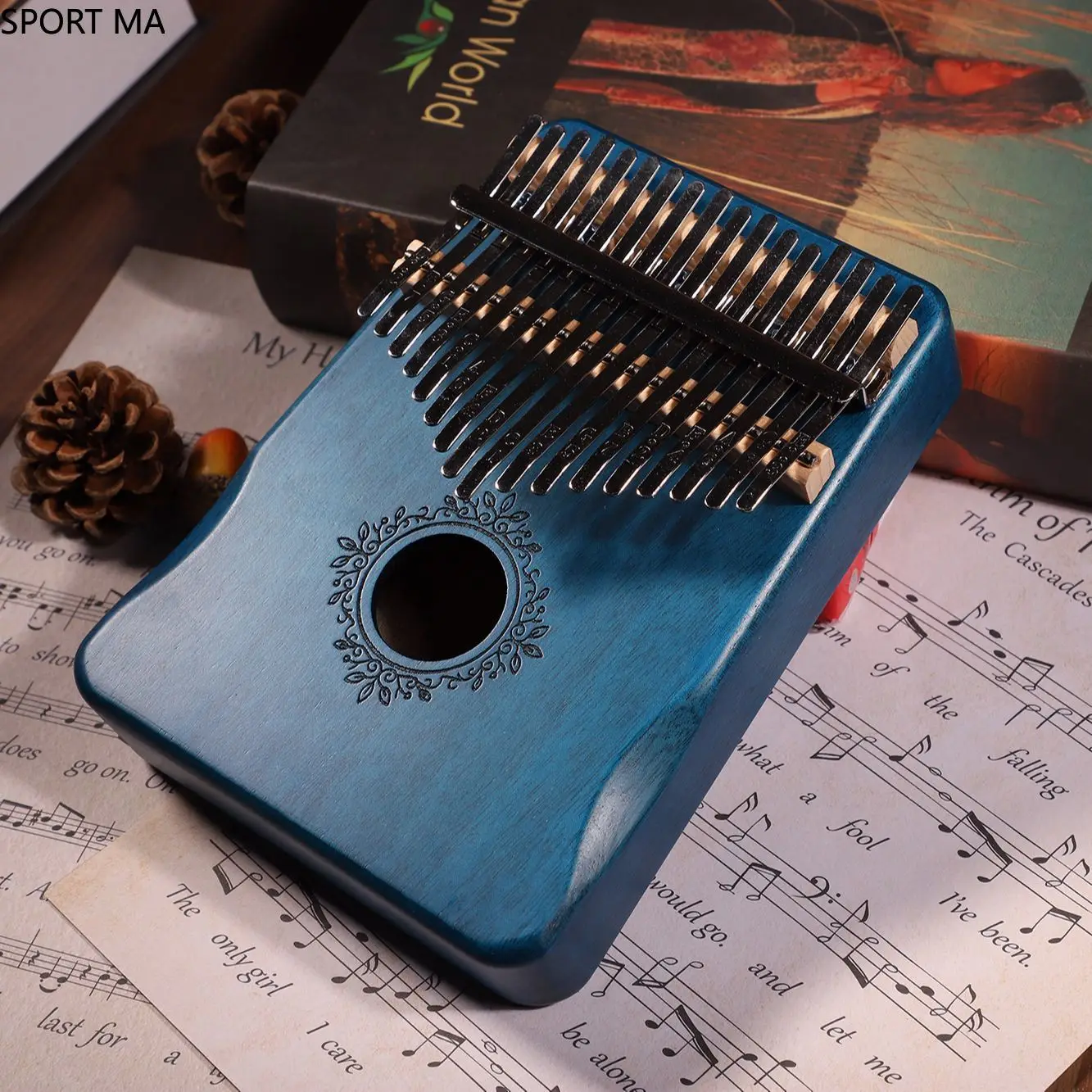 

Kalimba 17 Key Thumb Piano,Mahogany Mbira Musical Instrument,African Finger Piano,With Accessories,Christmas Gifts,Music Box