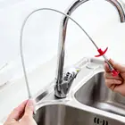 Гнущийся крючок для очистки раковины канализационный инструмент для дноуглубления кухонная пружина для удаления волос ванная комната сток в полу, канализация дноуглубительное устройство