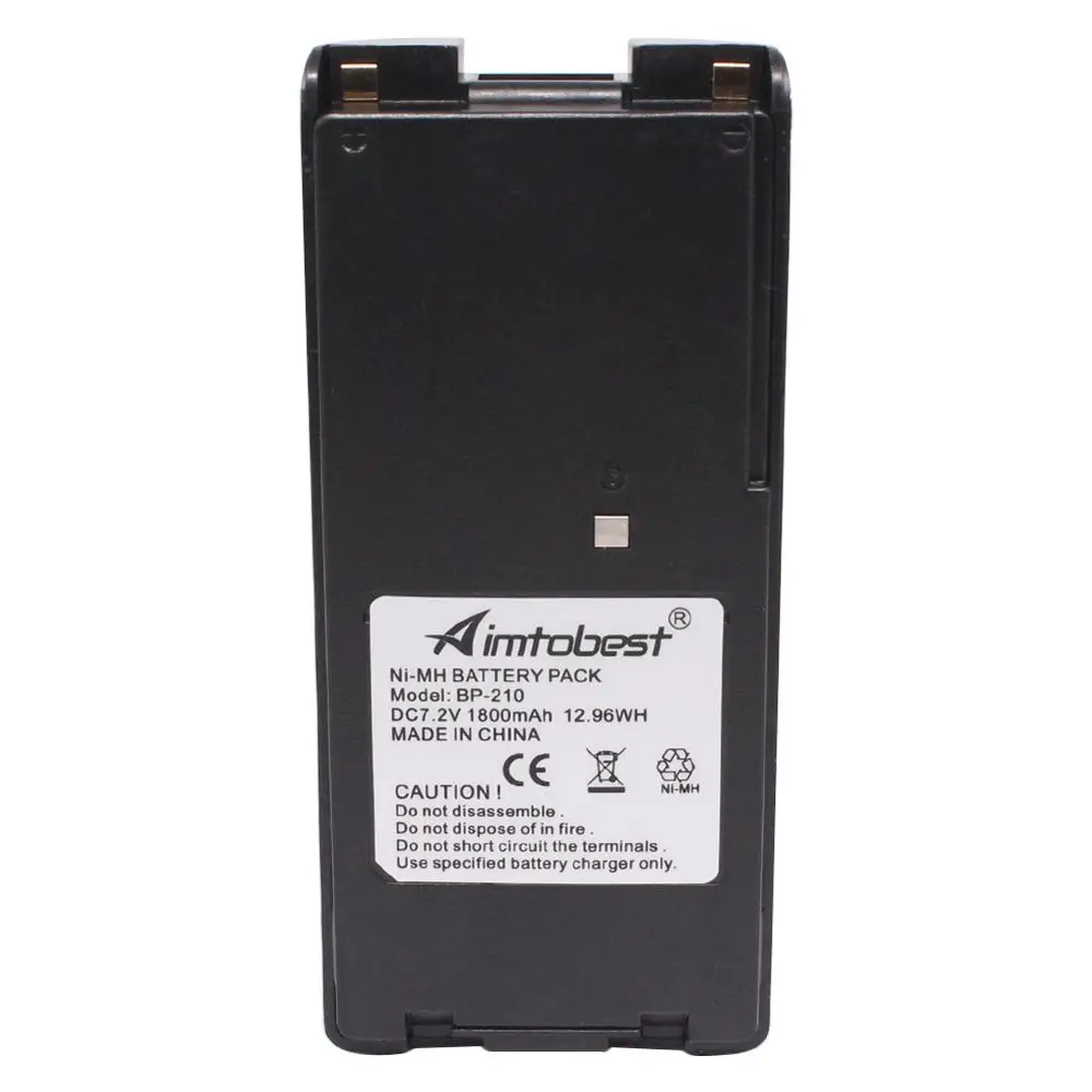 BP210 BP-210N BP-209 1800 мАч Ni-MH батарея для ICOM IC-V8 IC-V82 IC-A24 IC-A6 IC-F3G IC-F30 IC-F40 IC-F11 IC-F22 IC-F4G радио - Цвет: 1800mAh Capacity