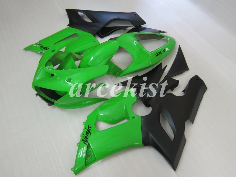 Новый АБС-пластик Полный обтекатели комплект подходит для Kawasaki ZX6R 2005 2006 ZX-6R 05 06