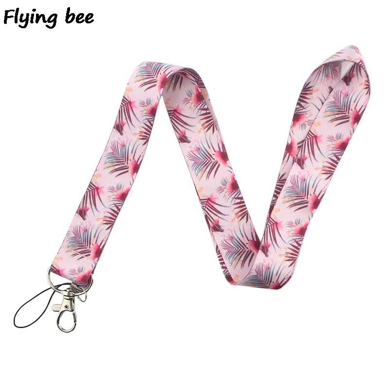 Брелок Flyingbee с цветочным рисунком модный держатель для ключей ремешок телефона
