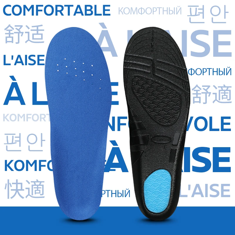 FootMaster PU Insole Arch Support Shock Absorption Men Women  All-Day Relief Foot Knee Pain Soft Shoes Insoles