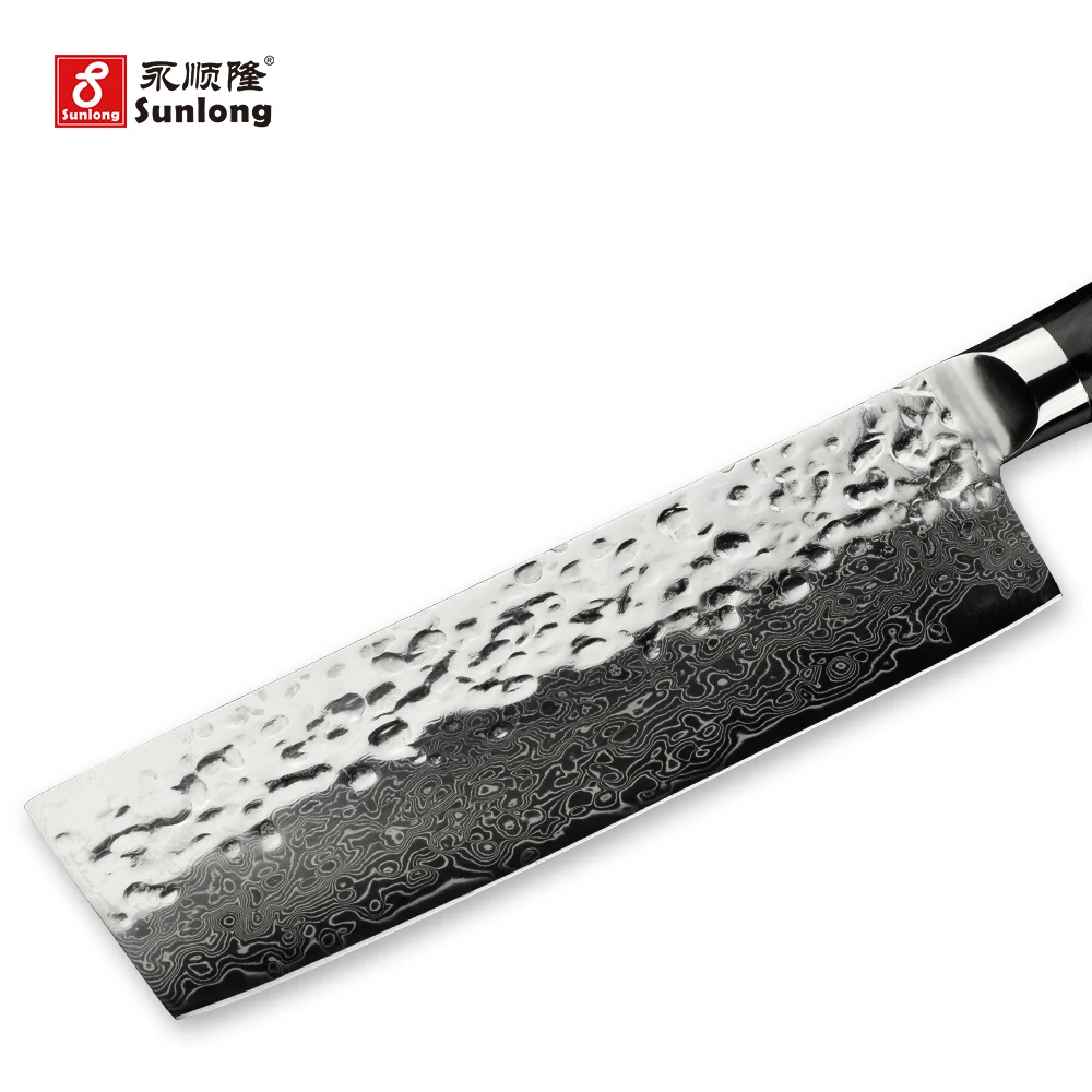 Японские овощные ножи из дамасской стали Sunlong Nakiri 6 5 дюйма Usuba ручка Mikata|Кухонные