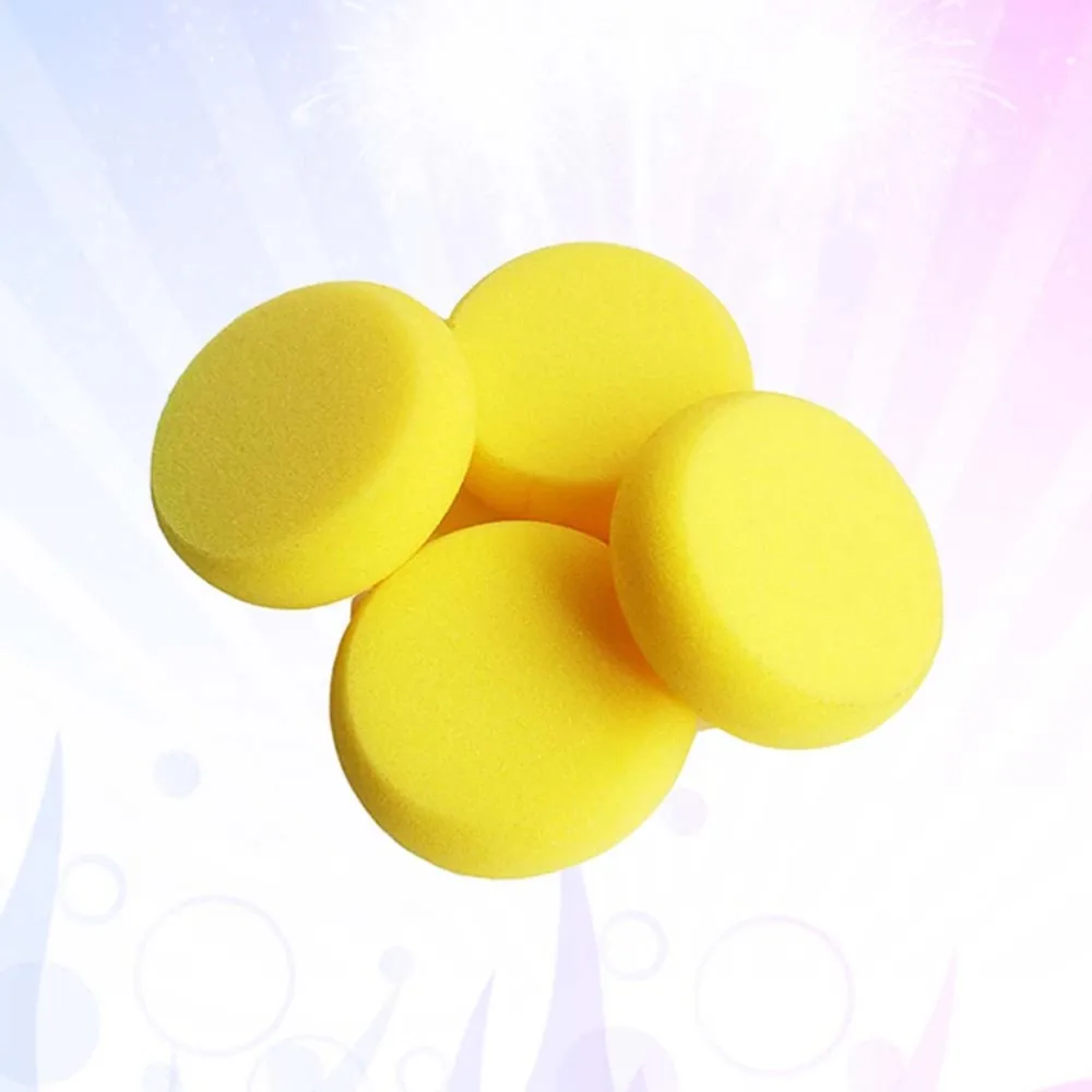 

20Pcs DIY Graffiti Art Painting Sponge Brush Round Sponges Brush Set Kids Painting Tools Stippler(Yellow)