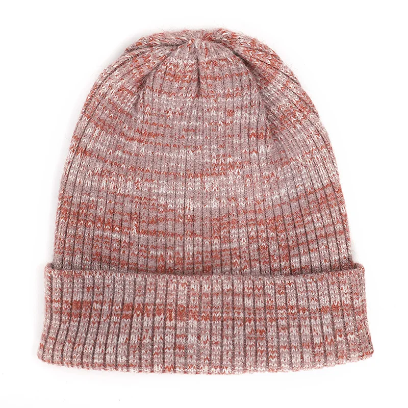 Coffee Fashion woman variegated knit hat autumn and winter warm high quality cotton hat Innocent cap ladies casual ski mask peas - Цвет: Coffee