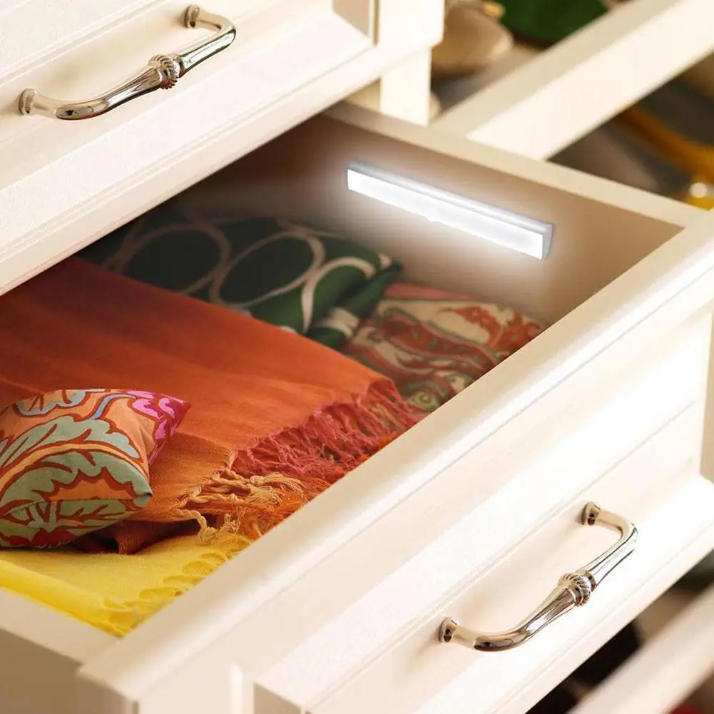 

6/10 LEDs PIR LED Motion Sensor Light Cupboard Wardrobe Bed Lamp LED Under Cabinet Night Light For Closet Stairs Kitchen
