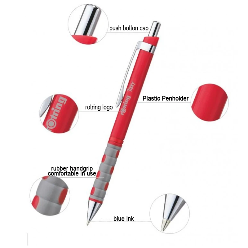 Шариковые ручки Rotring Tikky пластиковый держатель для ручек с синими чернилами