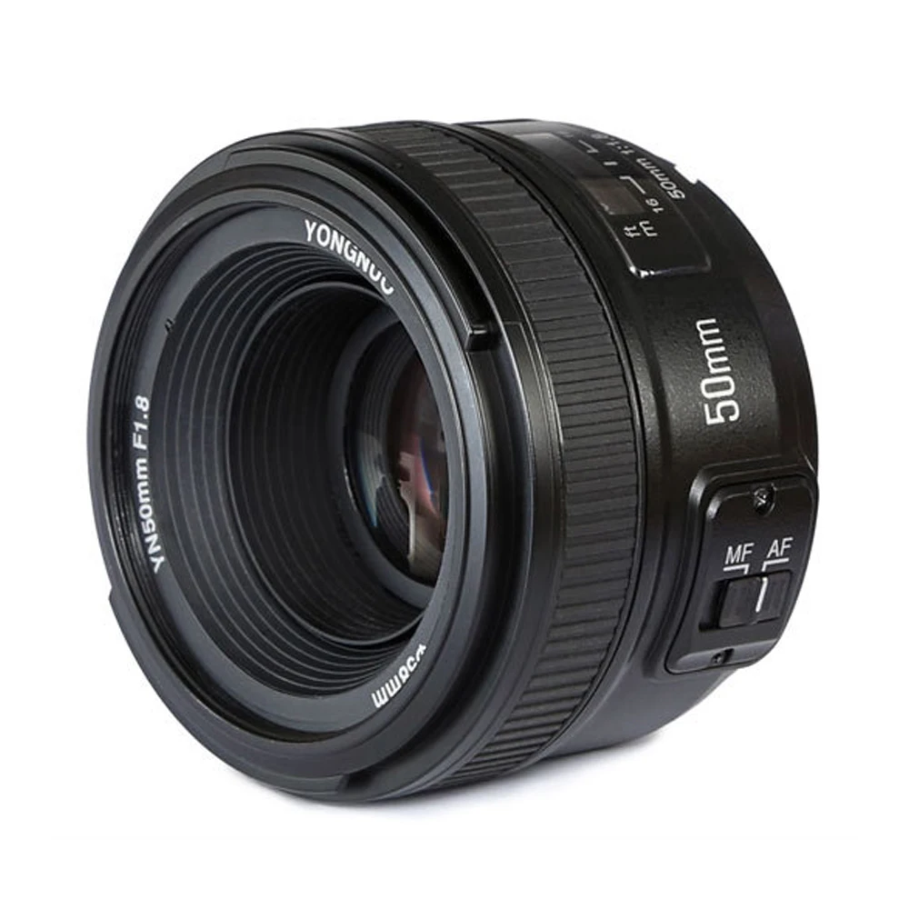Объектив YONGNUO YN50mm YN50 F1.8 EF EOS 50 мм AF MF для камеры Canon Rebel T6 EOS 700D 750D 800D 5D Mark II IV 10D 1300D
