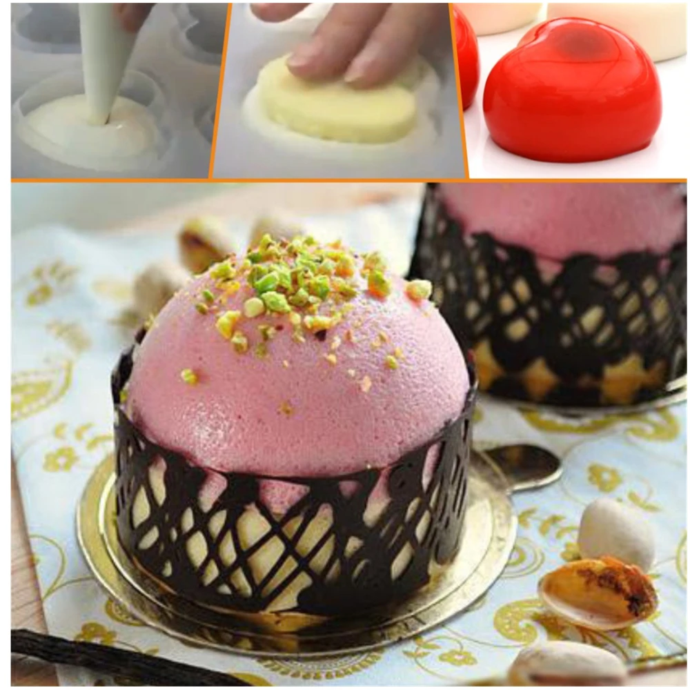

8 Holes Sphere Silicone Mold 3D spherical Mousse Cake Mold Dessert decoration mold Cake decoration tools Cake Tools
