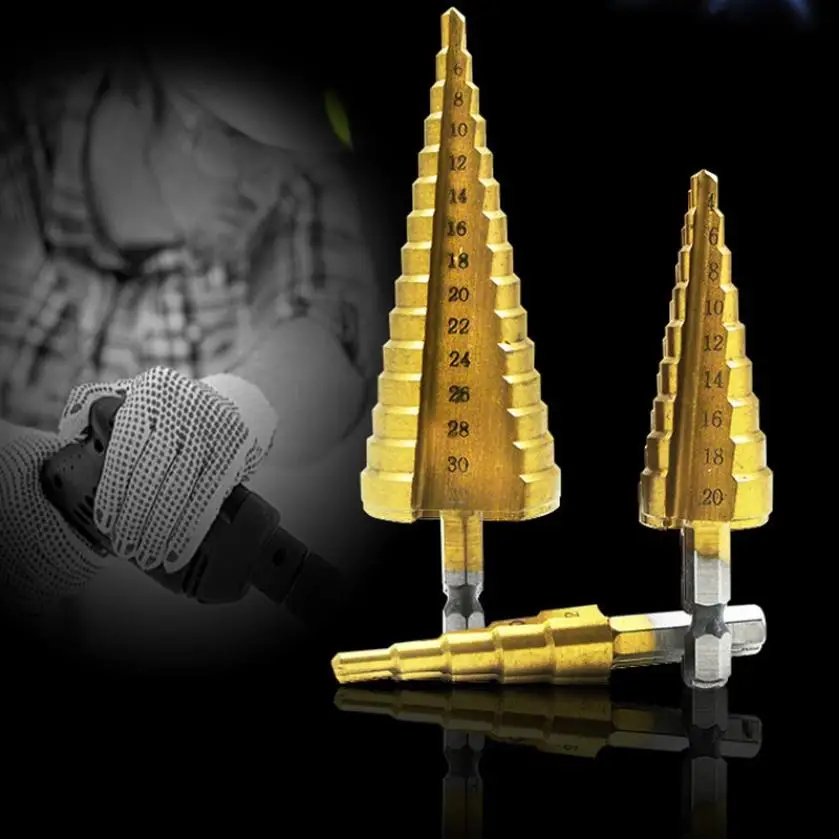 Ступенчатое сверло с шестигранным хвостовиком 4241 материала|Сверла| |