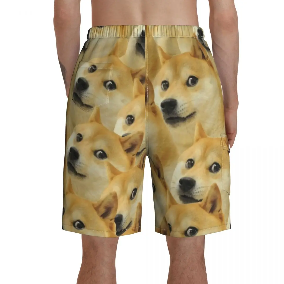 

Meme Board Shorts Polyester Swimming Trunks Beach Funny Men Swim Trunks