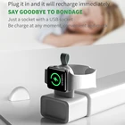 Мини Портативный Беспроводной Зарядное устройство для наручных часов Apple Watch 6 5 4 3 SE док-адаптер для быстрой зарядки Зарядное устройство смарт-часы Беспроводной Зарядная база