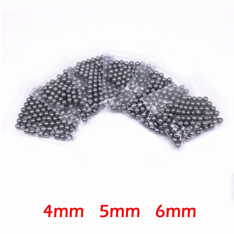 100 Pcs/Bag 4mm 5mm 6mm High-carbon Steel Balls Slingshot Hunting Catapult Hitting Ammo | Безопасность и защита