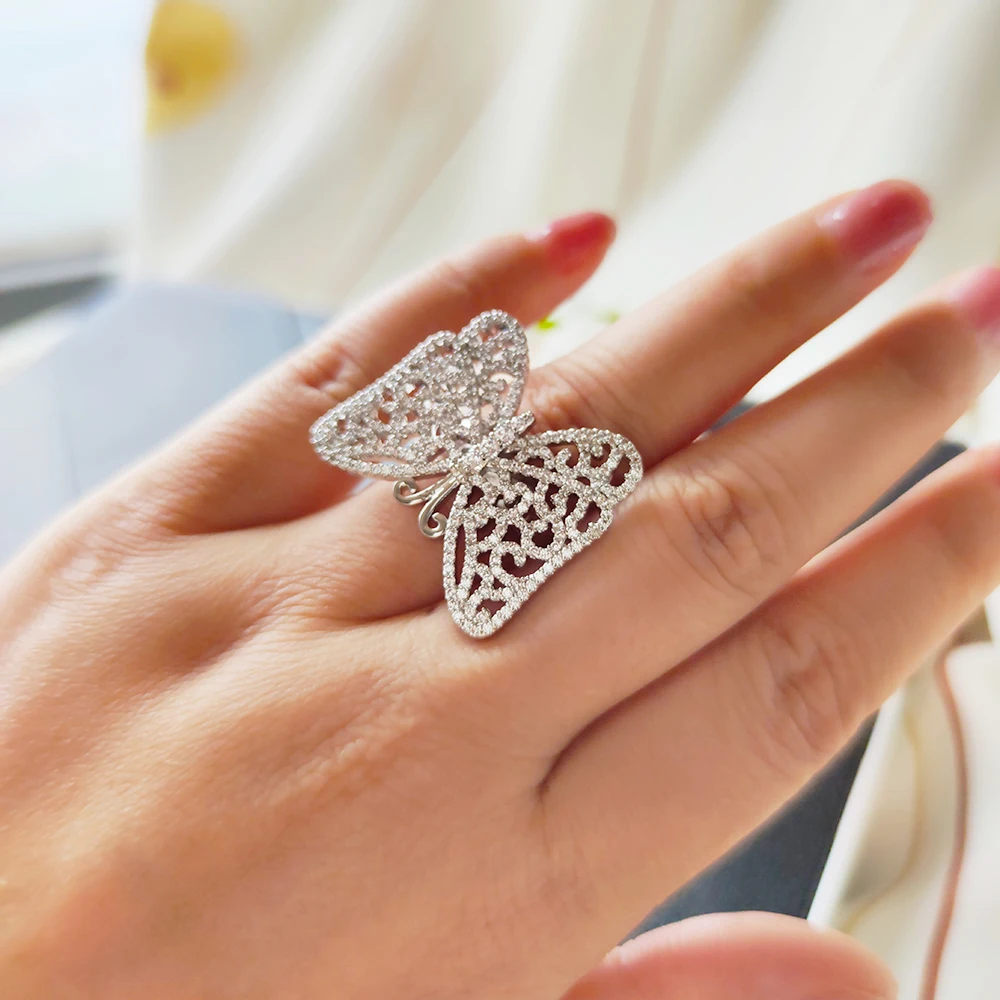 В виде симпатичных животных Бабочка кольцо мода ювелирные изделия аксессуары