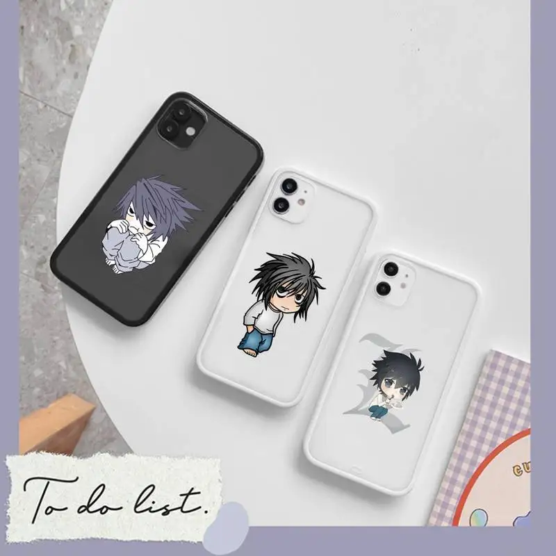 

Japan anime Death Note Phone Case matte transparent For iphone 7 8 11 12 plus mini x xs xr pro max cover