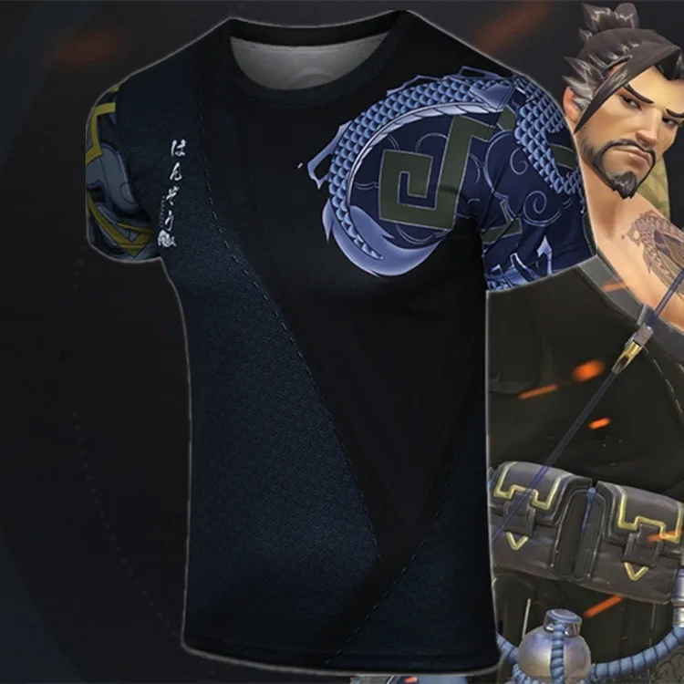 Футболка Overwatch Hanzo футболки с рукавом до локтя футболка со съемным для игры костюм