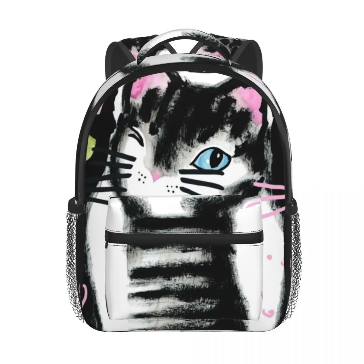 Cute Cat Art Baby Backpack Kindergarten Schoolbag Kids Children School Bag