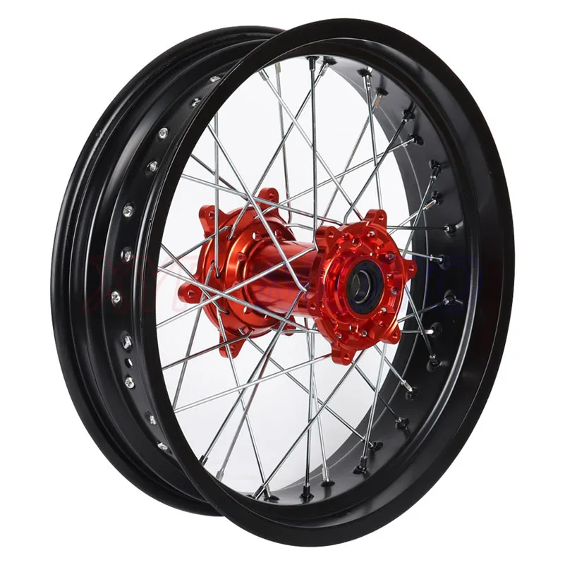 4 25*17 &quotSupermotard Raer колесный оранжевый обод ступицы для KTM SXF EXC-R SX EXC 300 450 125 250 350 530