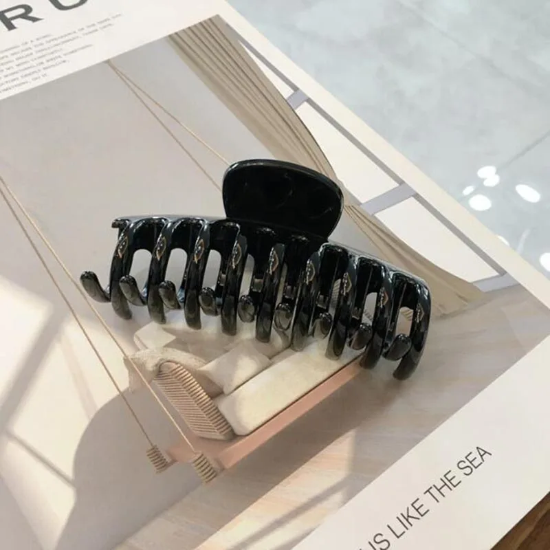 Зажим для волос Прозрачный Женский крепкий Зажим-краб большого размера из