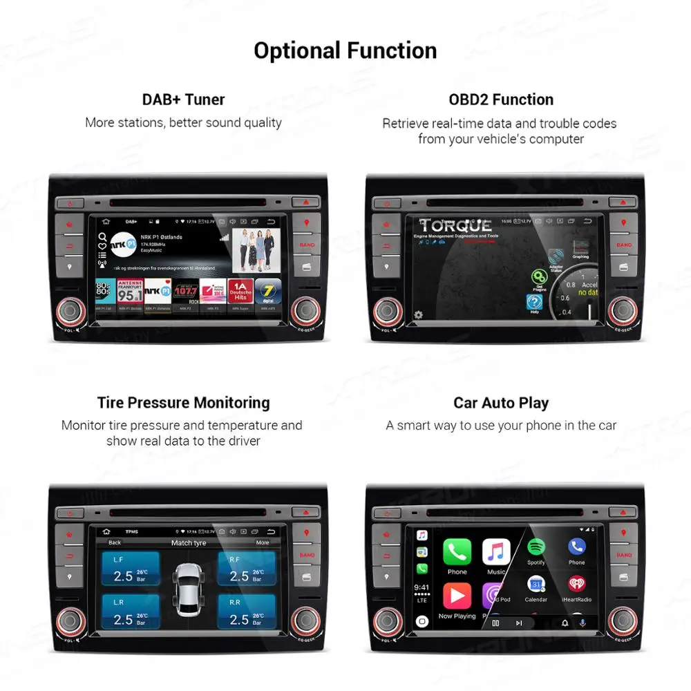 Автомобильный мультимедийный плеер XTRONS 7 &quotAndroid 9 0 DVD стерео радио GPS навигация OBD