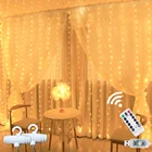 Гирлянда-занавеска для комнаты, Рождественское украшение, домашняя гирлянда, светодиодный светильник, Декор, рождественское освещение, уличная гирлянда, новый год 2022