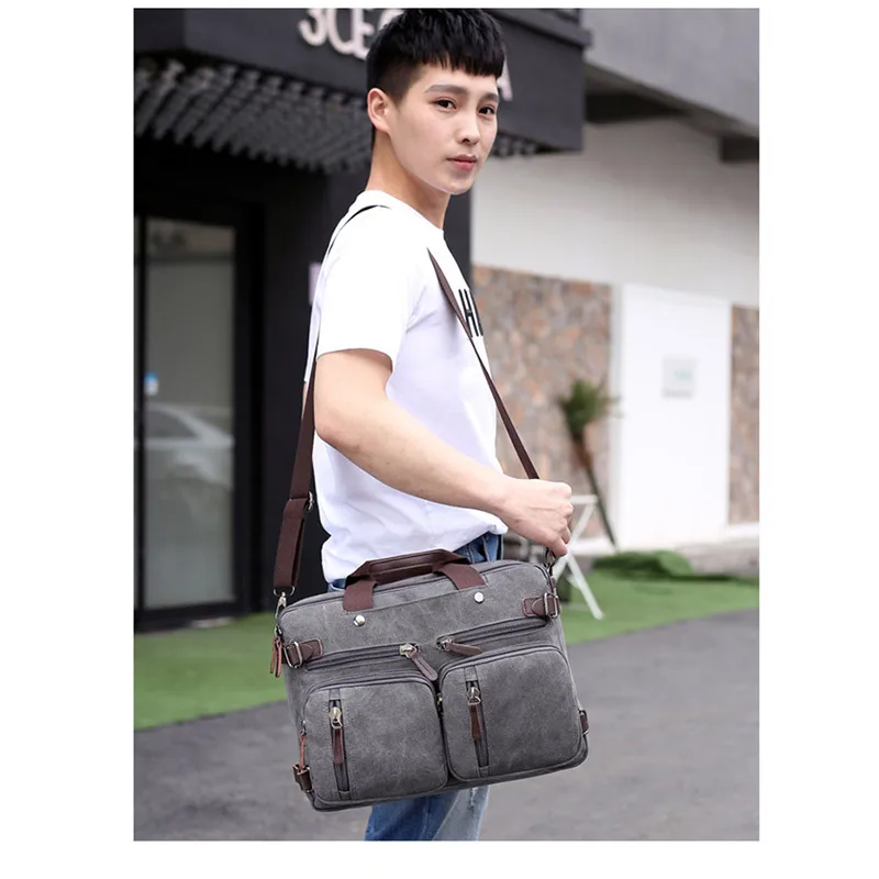 Мужская Холщовая Сумка Большой Вместительный портфель для путешествий сумка
